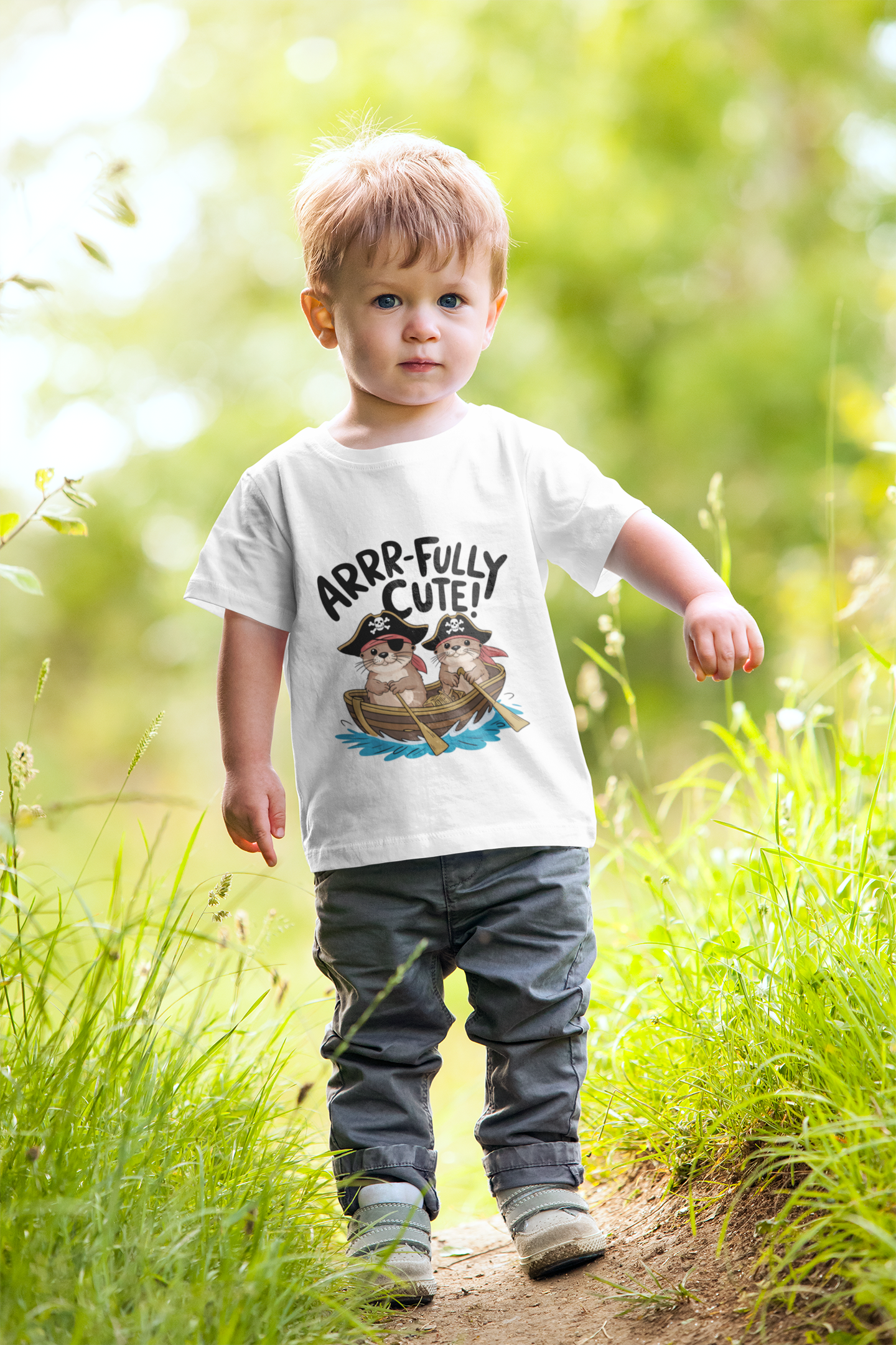 Arrfully’ Cute Pirate Otter Toddler T-Shirt – Adorable & Fun Print for Otter Lovers || Urban Dasher T-Shirt